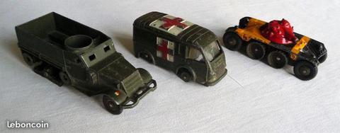 Lot de 3 Dinky Toys militaires