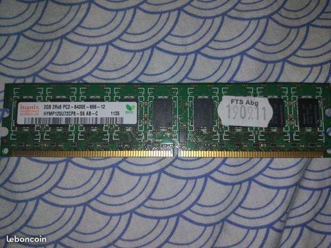 Barrette mémoires DDR2 Hynix ECC 2gb