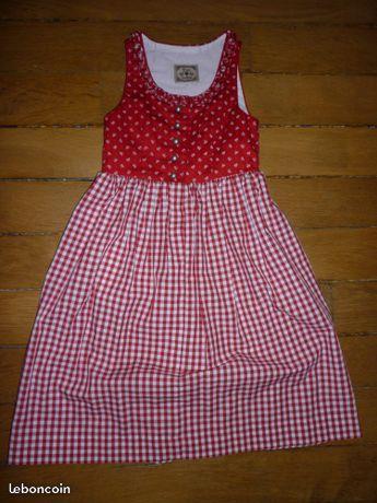 TURI LANDHAUS - Robe suisse vichy rouge - 6 ans