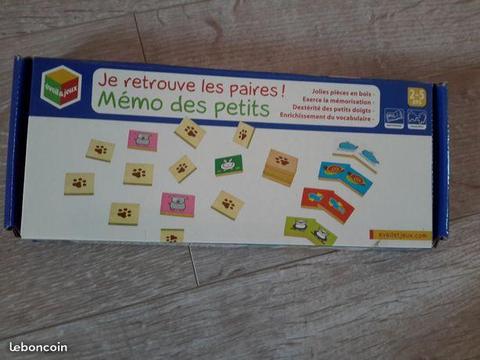 Jeu oxybul Memory en bois animaux - dipy