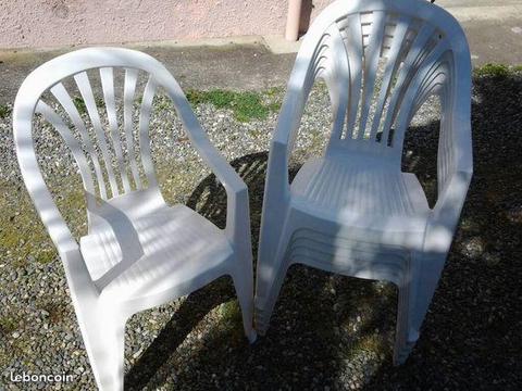 chaise de jardin en plastique