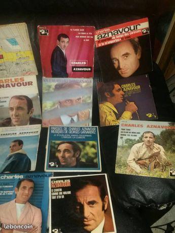 collection unique 45 tours Charles Aznavour 50 60
