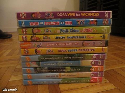 11 DVD Dora l'Exploratice dont 2 doubles DVD = 13