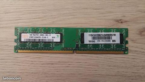 Barrette Mémoire RAM DDR2 1GB PC2