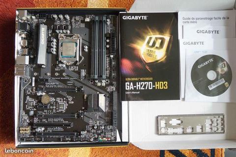 Intel i7 6700 + CM GA-H270-HD3 + 8 Go DDR4 Corsair