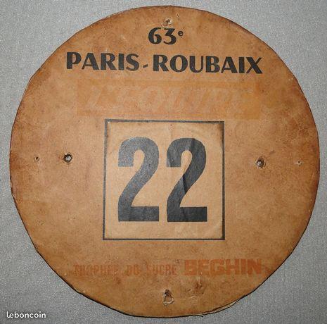 Plaque Officielle Moto 63ème Paris- Roubaix