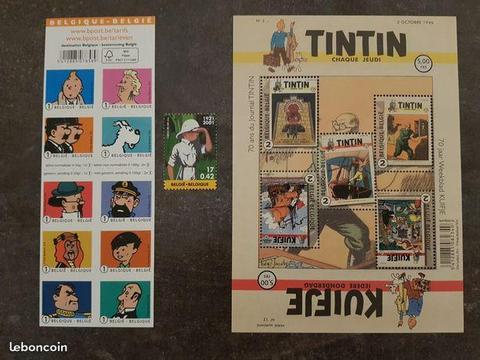 Blocs timbres et timbres sur Tintin