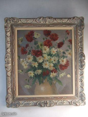 Grand Tableau Bouquet de Fleurs Signé J. MAIGNEN