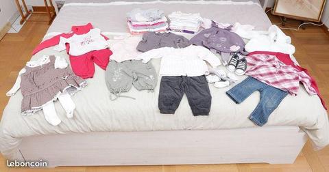 Vêtements bébé fille 9 mois - Hiver (Réf lot 41)