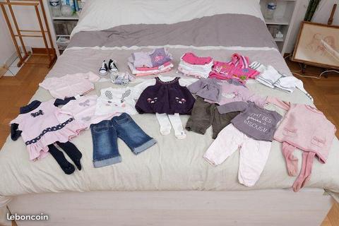 Vêtements bébé fille 9 mois - Hiver (réf lot 42)