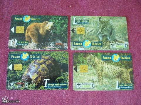 Télécarte serie fauna iberica 4 OU 3 telecartes