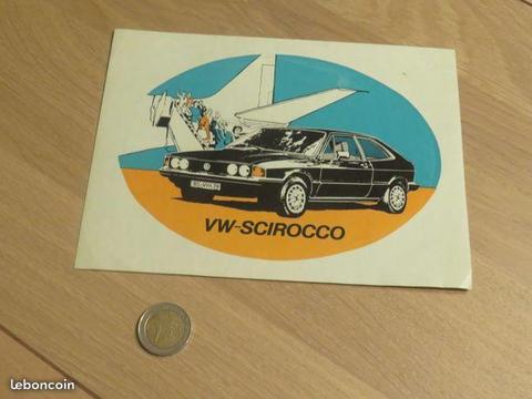 VW Scirocco, autocollant publicitaire