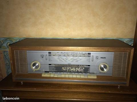 Beau poste de radio Philips vintage