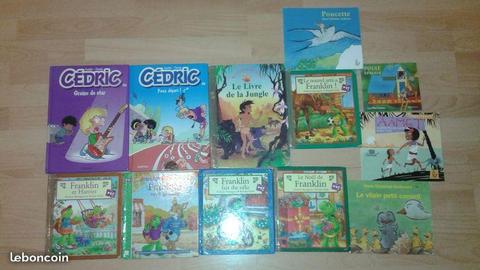 Divers livres enfants: Franklin, Cedric