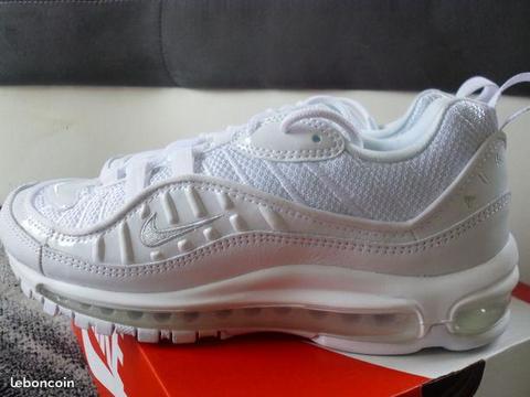 Baskets Nike Air Max 98 blanc Pure platinium P 41