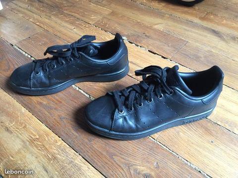 Tennis Stan Smith noires, Adidas, taille 37 1/3