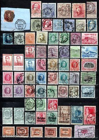 Lot 340 timbres différents Belgique