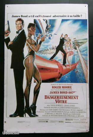 Plaque métal James Bond 007 - Dangereusement vôtre