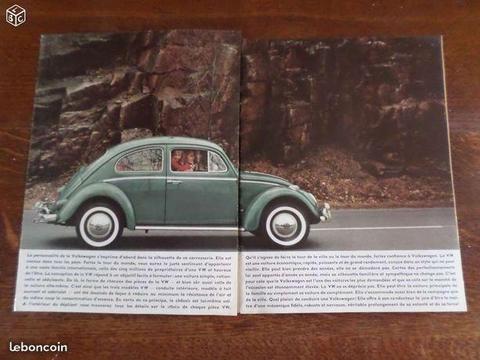 Publicité VW coccinelle ancienne