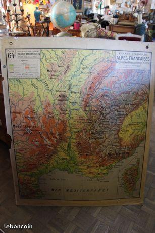 Carte ancienne Alpes Françaises