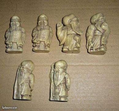 Lot petites figurines boudha façon ivoire [veti59]