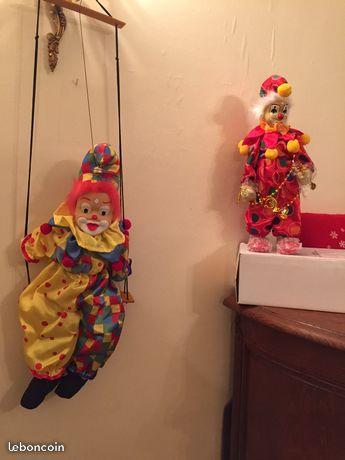 Clowns marionnette et automate musical neufs