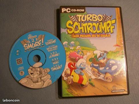 Jeu PC CD-ROM Turbo Schtroumpf