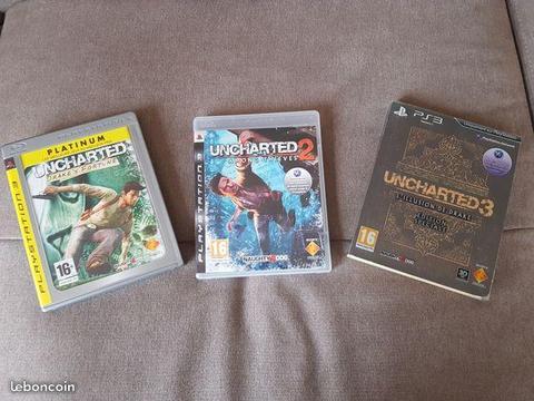 Ps3 Uncharted 1, 2 et 3
