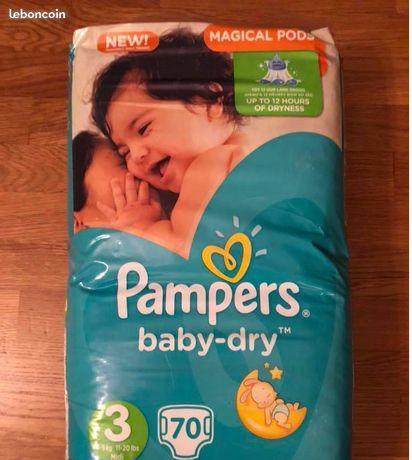 Couches pampers baby dry taille 3
