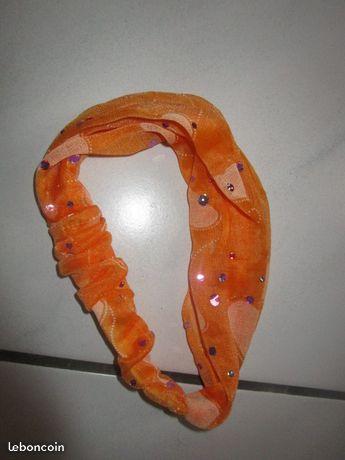 Mc bandeau orange strass taille unique