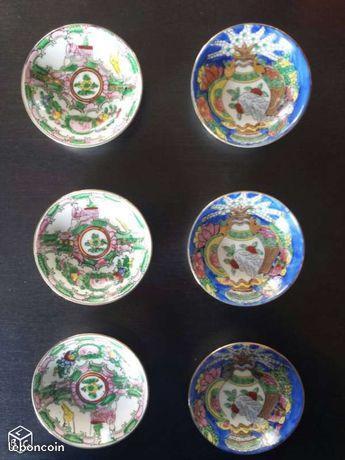 Soucoupes chinoises porcelaine anciennes