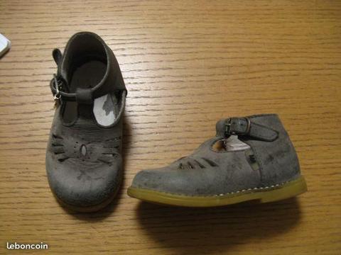 Chaussures kaki en daim Little Mary P19