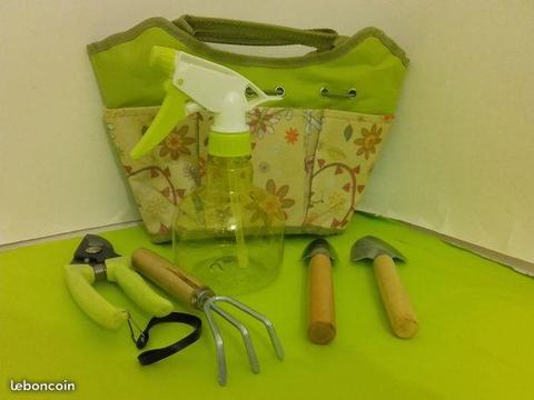 Mini outils de jardinage neuf avec sacoche