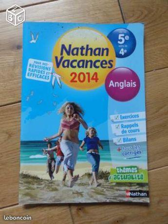 Cahier Nathan Vacances de 5eme a la 4eme Anglais
