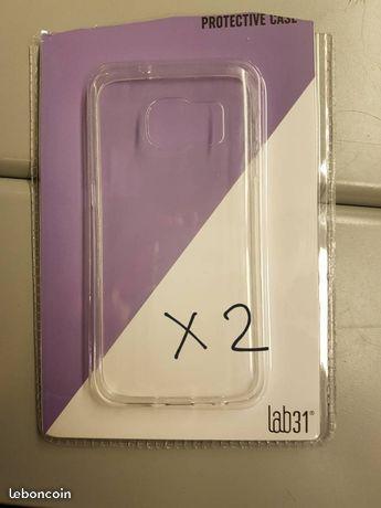 Lot de 2 coques transparentes Samsung Galaxy S7