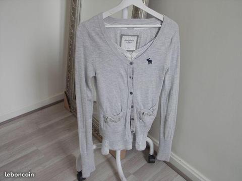 Gilet +tee-shirt (S) manches longues Abercrombie