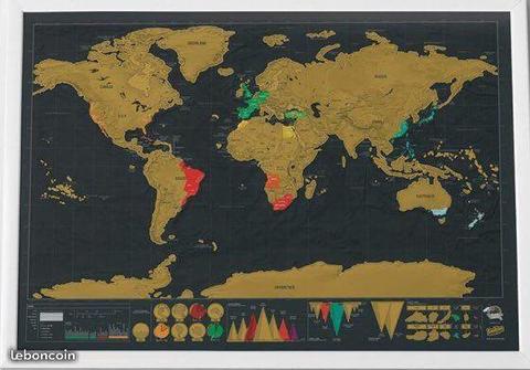 Carte du monde à gratter (World Scratch map)