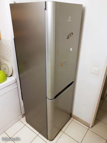 Réfrigérateur congélateur Inox 283L Froid ventilé