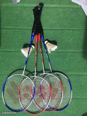 Lot de raquette de badminton