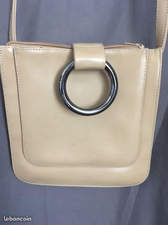 Sac bandoulière SÉQUOIA cuir beige excellent état