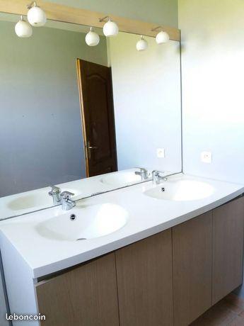Meuble salle de bain double vasque et miroir
