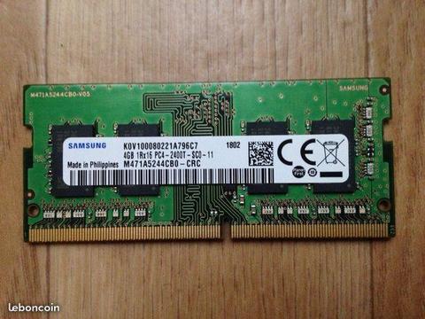 Mémoire RAM Samsung DDR4-2400T 4Go