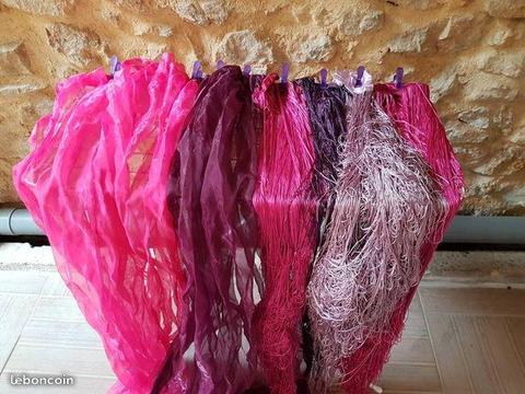 LOT RIDEAUX VOILE ET FILS POUR BAIE VITRÉE