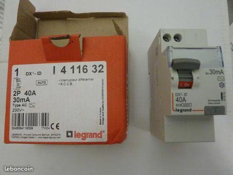 Interrupteur differentiel Legrand 40A 30mA type AC