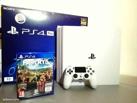 Playstation 4 Pro 1To Blanche + Far Cry 5