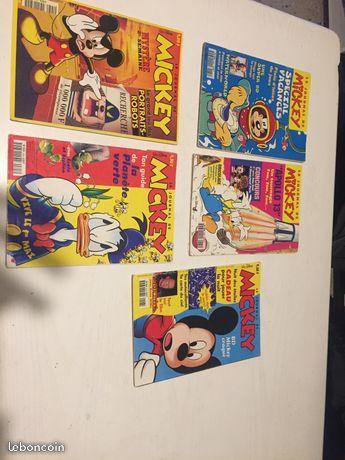 Lots de 5 numéros le journal de Mickey