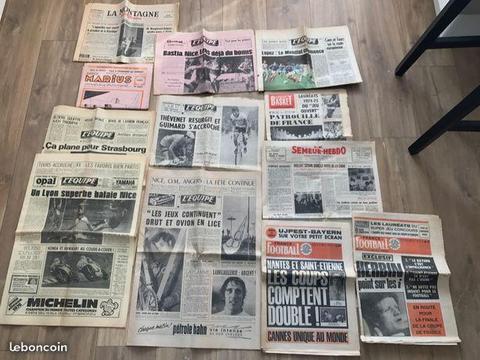 Lot 12 journaux anciens l'équipe, France football
