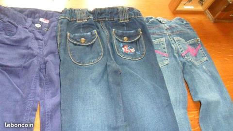 1 lot de 3 pantalons fille 3 ans