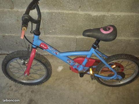 Vélo enfant bleu decathlon btwin 16 pouces