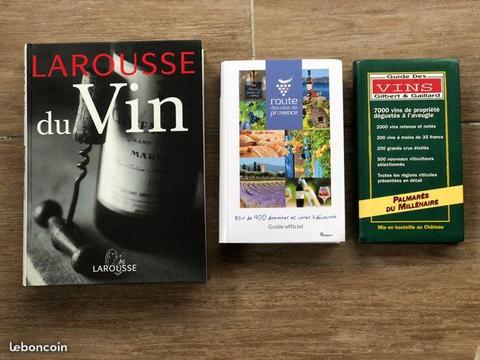 Livres sur le vin-Larousse, route des vins, guide